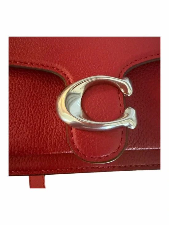 Coach Tabby 20 Ruby Pebbled Leather NWT Silver Hardware Shoulder Crossbody Bag - Picture 7 of 13